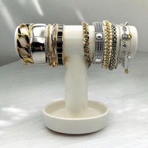 *Bundle of 12* Vintage Napier Bracelets Bangle Silver Gold White